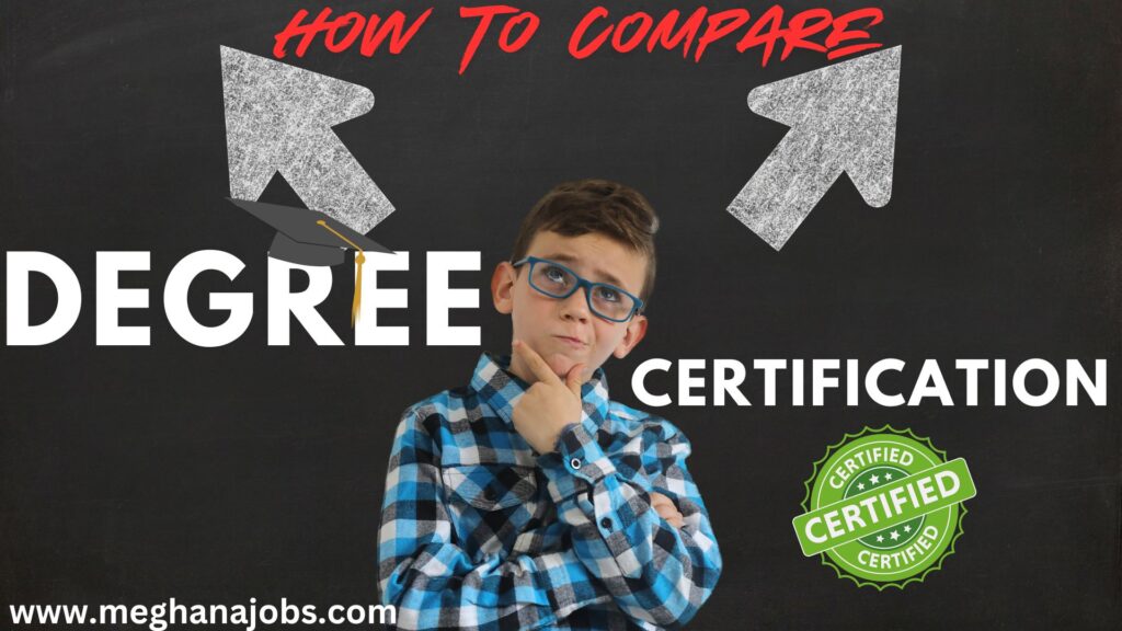 How to compare degree and certification
